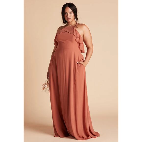 Birdy Grey Dresses & Skirts - NEW Birdy Grey Jules Chiffon Bridesmaid Maxi Dress Terracotta Curve Size 2XL